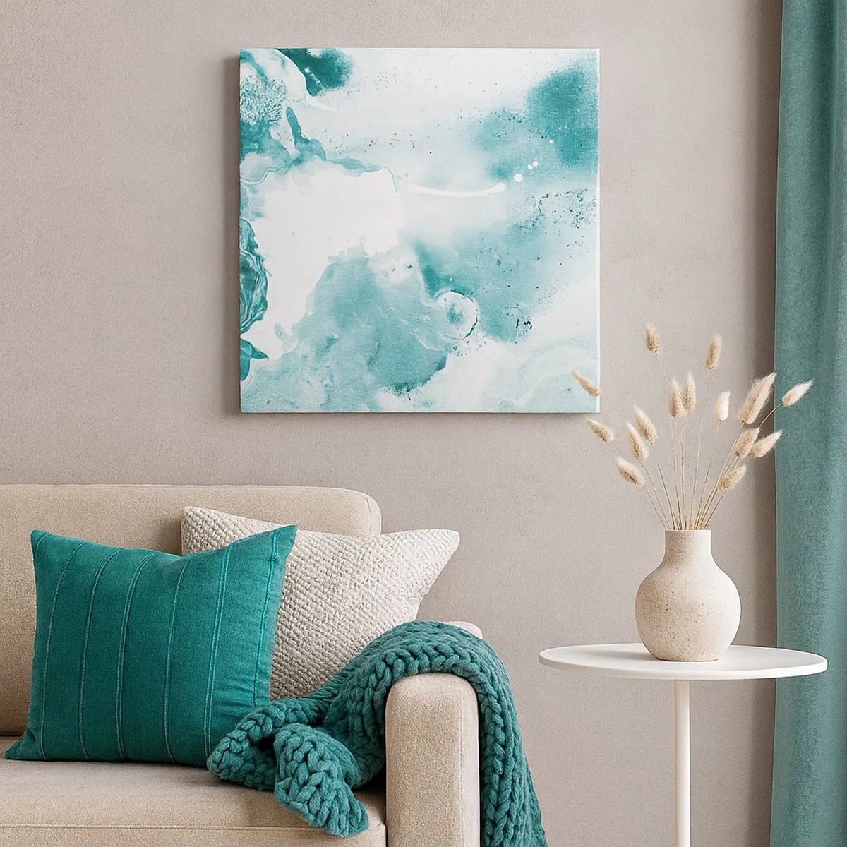 Bild auf Leinwand - Leinwandbild - Morast von Blau - 30x30 cm