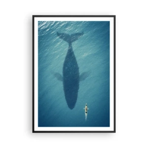 Poster in einem schwarzem Rahmen - Treffen am Meer - 70x100 cm