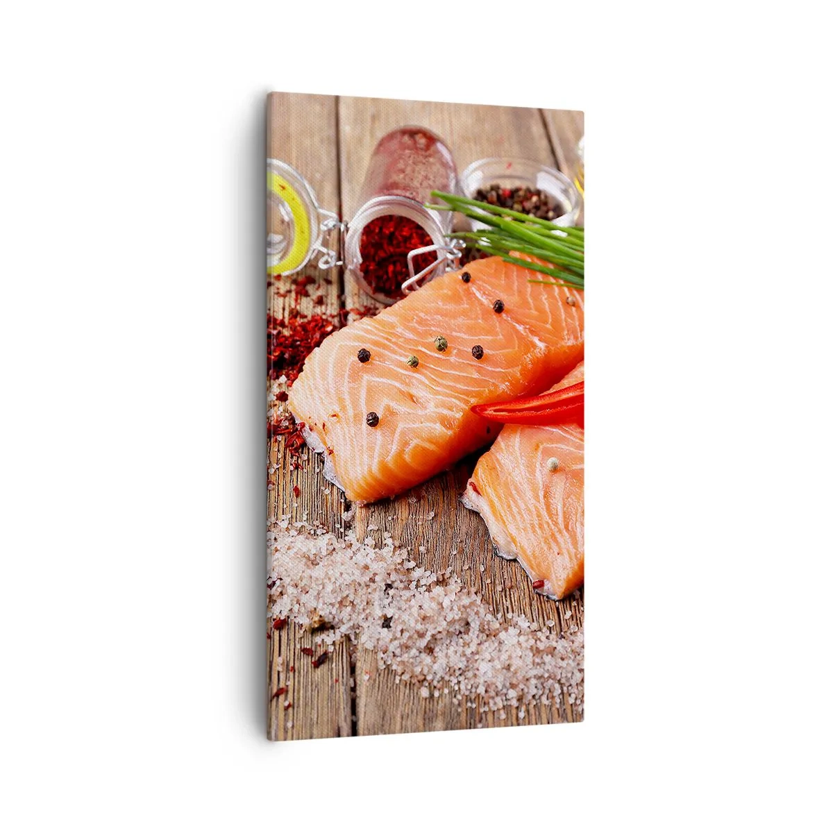 Bild auf Leinwand - Leinwandbild - Norwegisches Abenteuer in der Küche - 55x100 cm