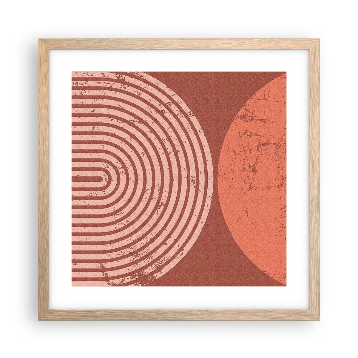 Poster in einem Rahmen aus heller Eiche - Enge Beziehung - 40x40 cm