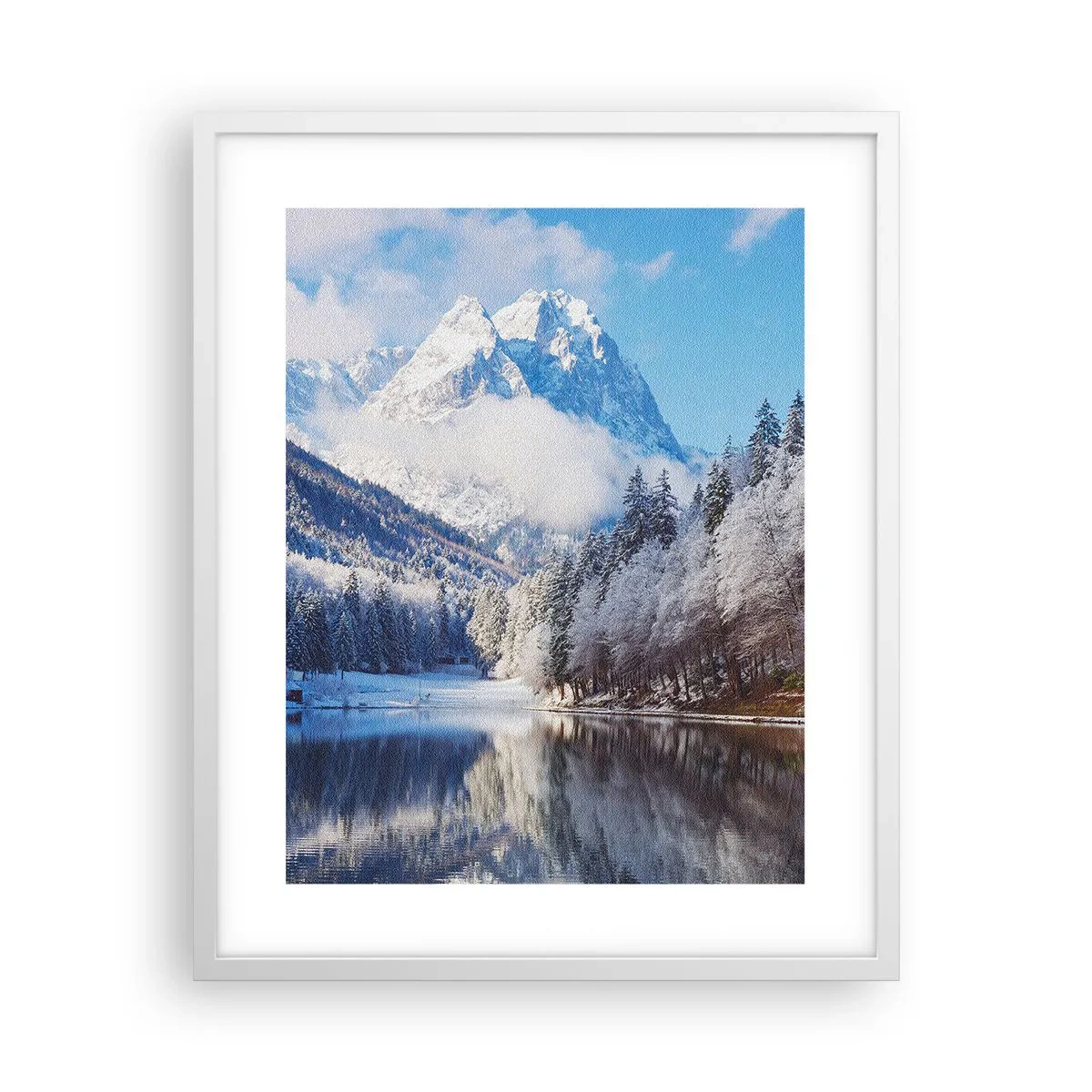 Poster in einem weißen Rahmen - Schneefang - 40x50 cm