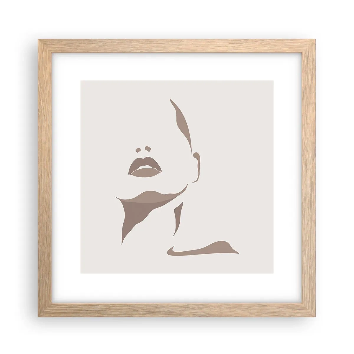 Poster in einem Rahmen aus heller Eiche - Aus Licht und Schatten - 30x30 cm
