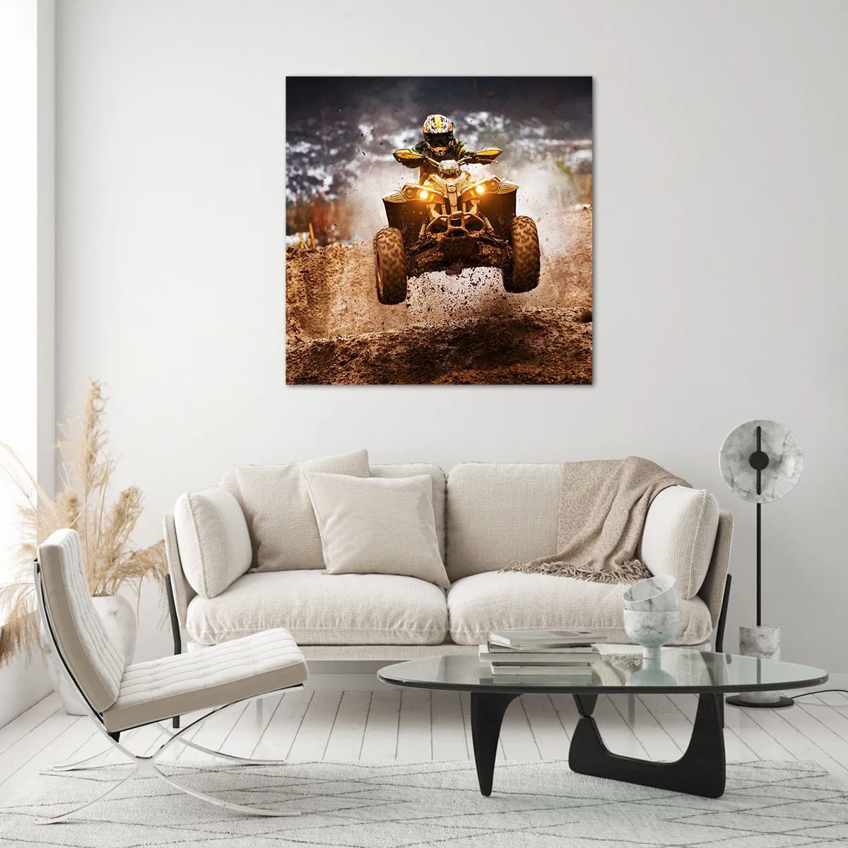 Glasbild - Bild auf glas - Kein Risiko kein Spaß - 50x50 cm