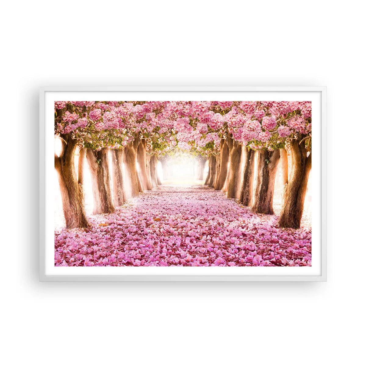 Poster in einem weißen Rahmen - Der Weg ins Paradies - 91x61 cm