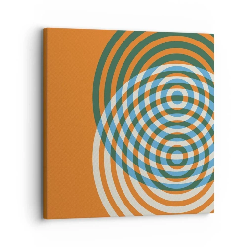 Bild auf Leinwand - Leinwandbild - Abstrakte kreisförmige Variation - 30x30 cm