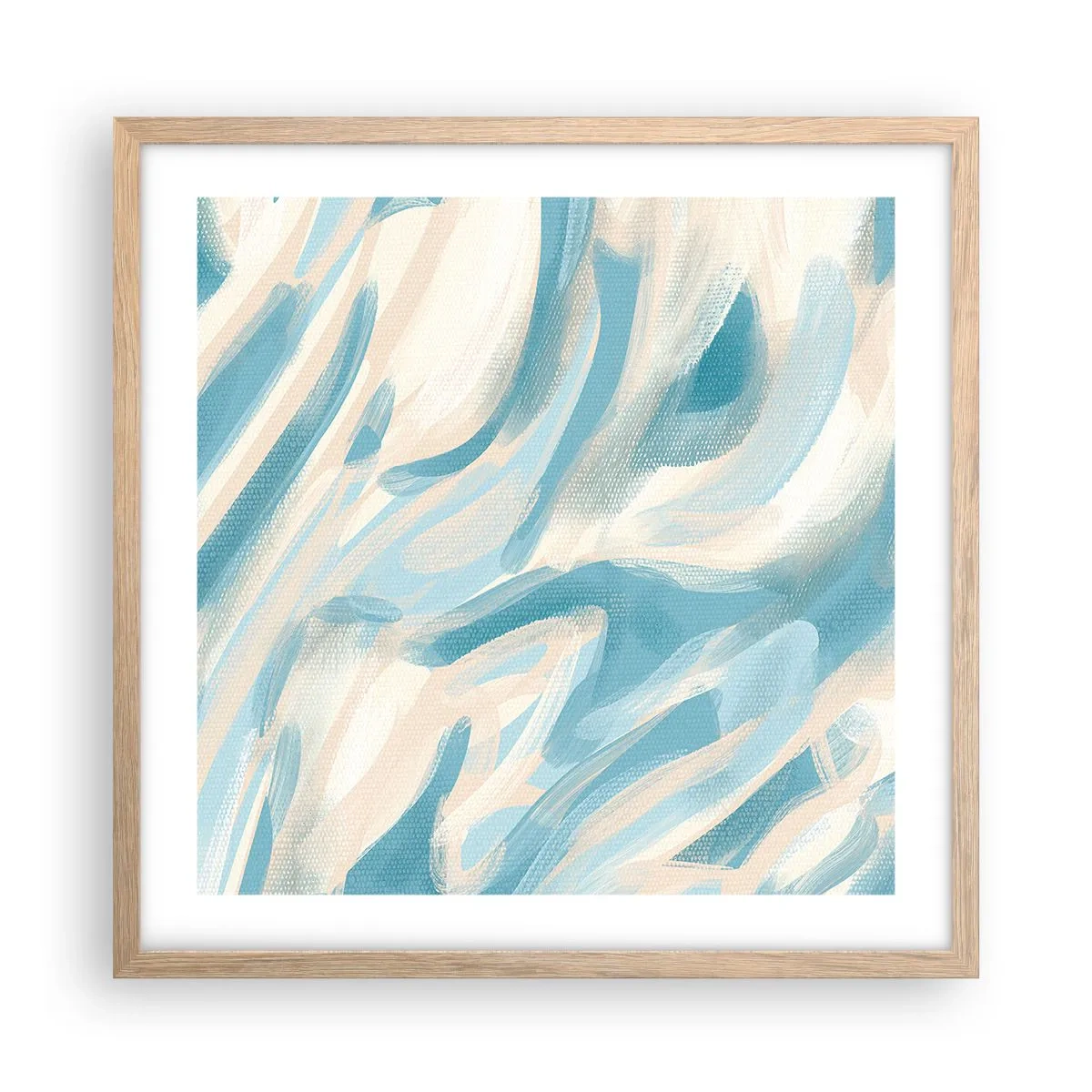 Poster in einem Rahmen aus heller Eiche - Frühlingsbrisen - 50x50 cm