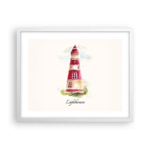 Poster in einem weißen Rahmen - Das Wetter ringsum ist immer gut - 50x40 cm