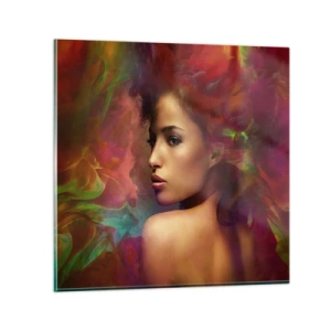Glasbild - Bild auf glas - Schöner als ein Regenbogen, so zart wie ein Nebel - 50x50 cm