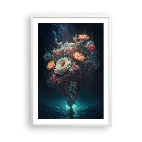 Poster in einem weißen Rahmen - Seltsamer Garten - 50x70 cm