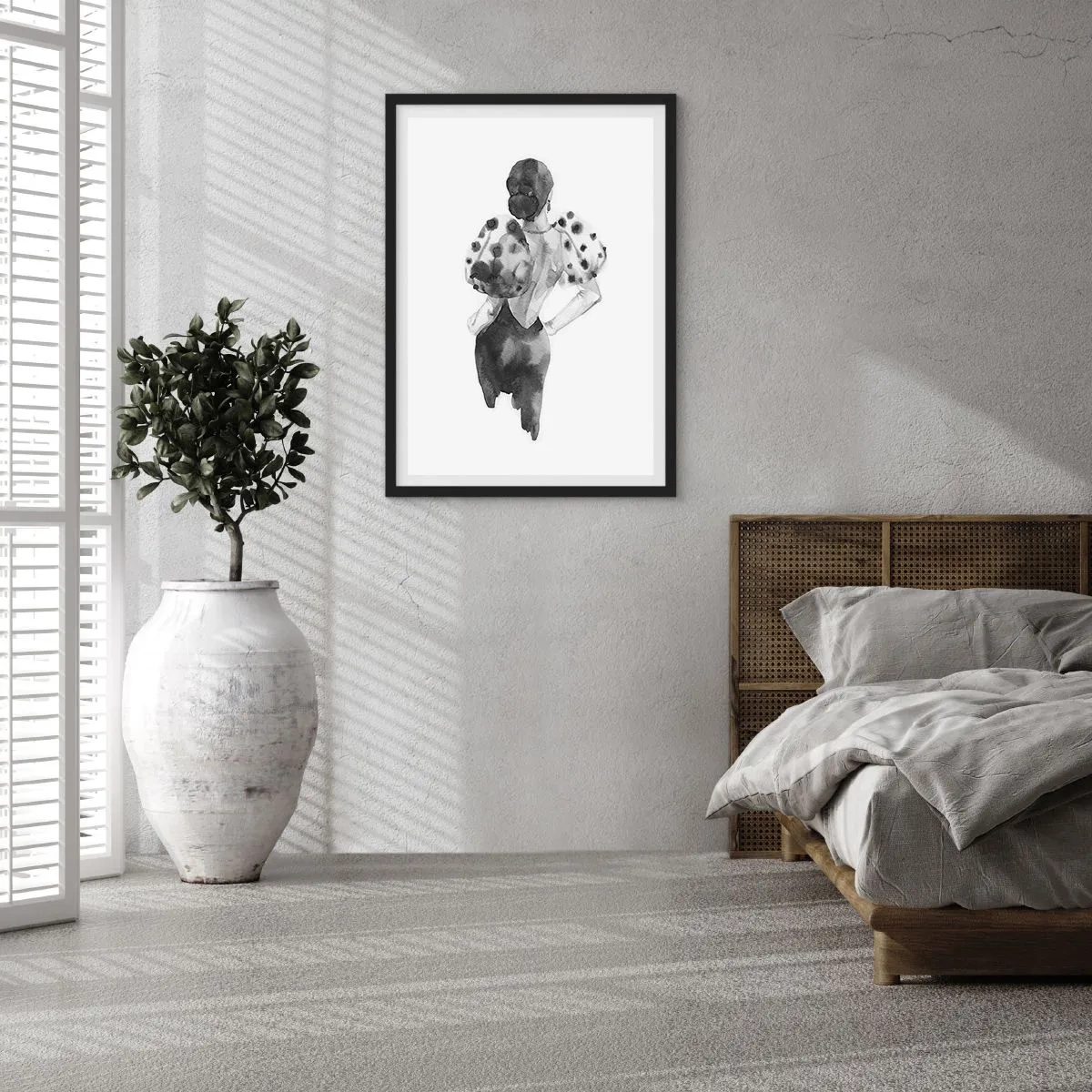 Poster in einem schwarzem Rahmen - Sie ging direkt vorbei - 70x100 cm