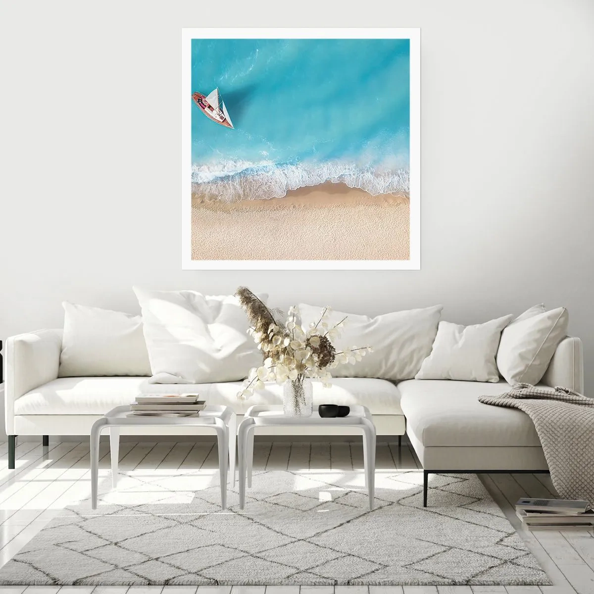 Poster - An der Grenze von Blau und Gold - 30x30 cm