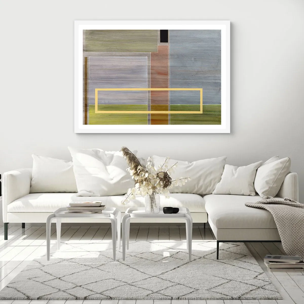 Poster in einem weißen Rahmen - Einfach und ruhig - 100x70 cm