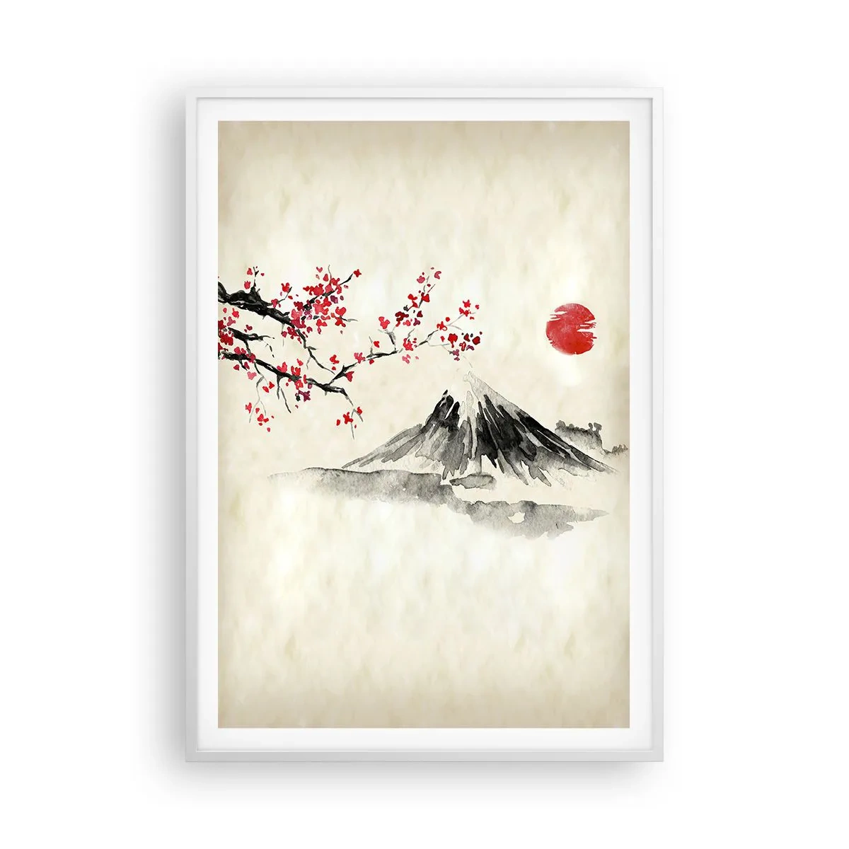 Poster in einem weißen Rahmen - Liebe Japan - 70x100 cm