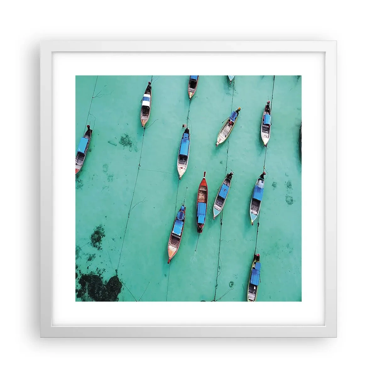 Poster in einem weißen Rahmen - In freudiger Erwartung - 40x40 cm