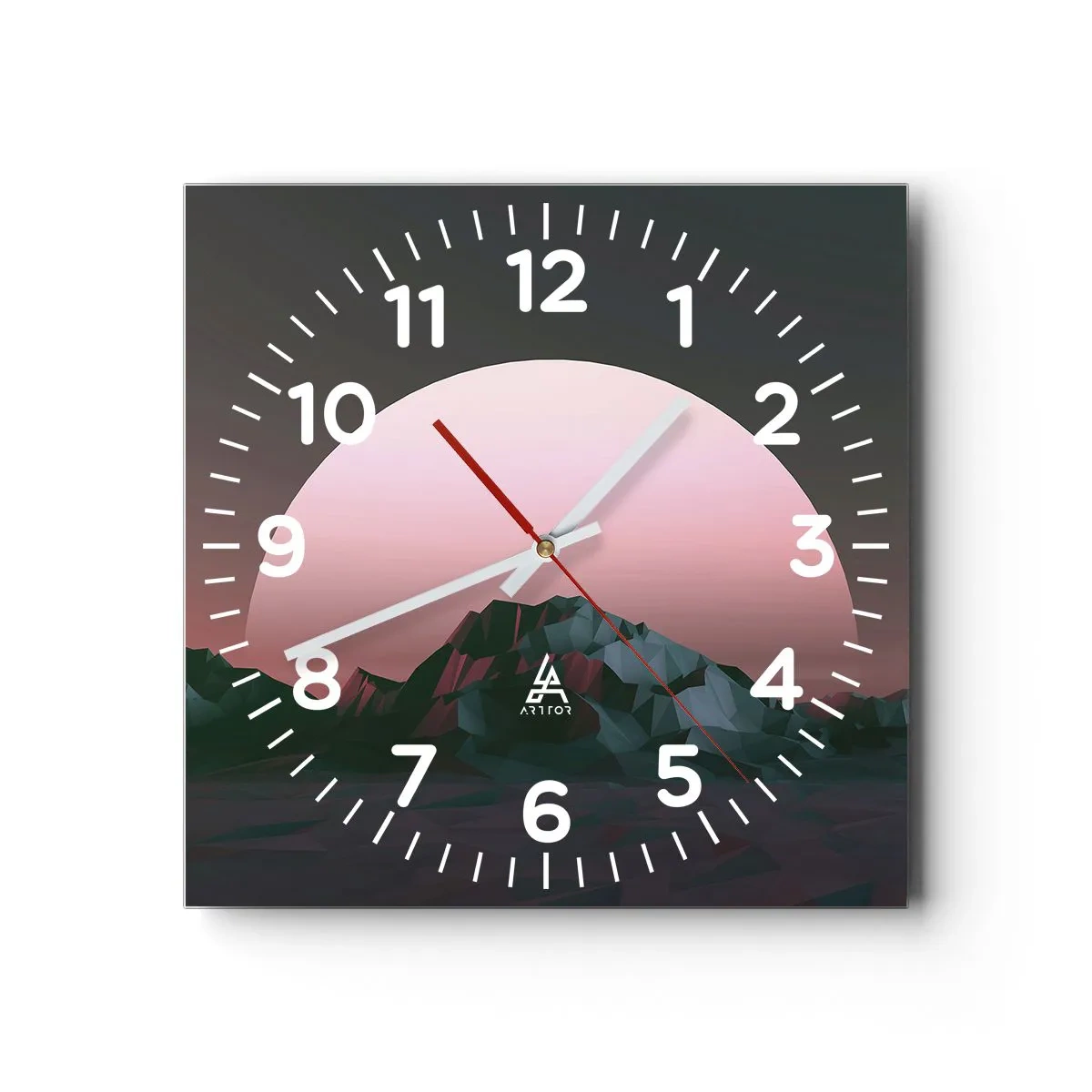Wanduhr - Glasuhr - In einer Nachbargalaxie - 40x40 cm