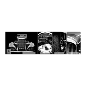 Fototapetenmuster Standard Eco - Wahrer Gentleman - Retro, Auto, Klassisch - 100x30 cm