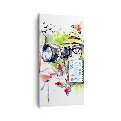 Bild auf Leinwand - Leinwandbild - In der Linse eines Reisenden - 65x120 cm