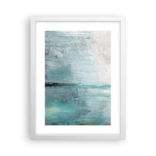 Poster in einem weißen Rahmen - Horizontal in Blau - 30x40 cm