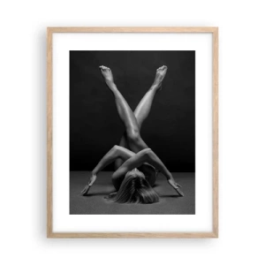 Poster in einem Rahmen aus heller Eiche - Die Geometrie der Nacktheit - 40x50 cm