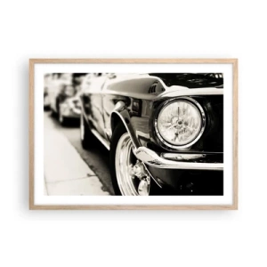 Poster in einem Rahmen aus heller Eiche - Dauerhafter Glanz - 70x50 cm