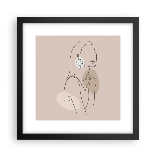 Poster in einem schwarzem Rahmen - Mädchenhafte Ikone - 30x30 cm