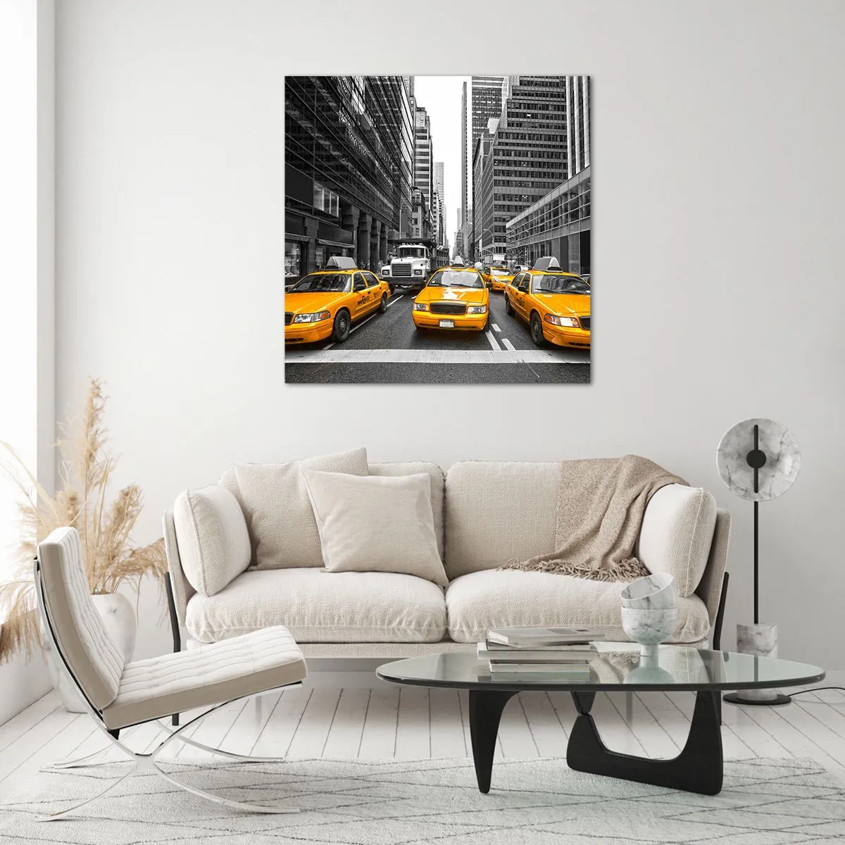 Glasbild - Bild auf glas - Wir färben die Stadt - 60x60 cm