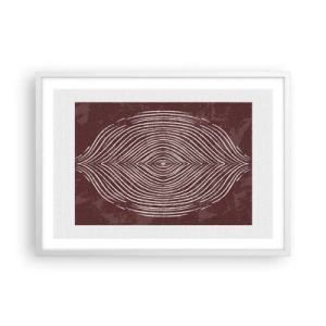 Poster in einem weißen Rahmen - Der Raum spricht - 70x50 cm