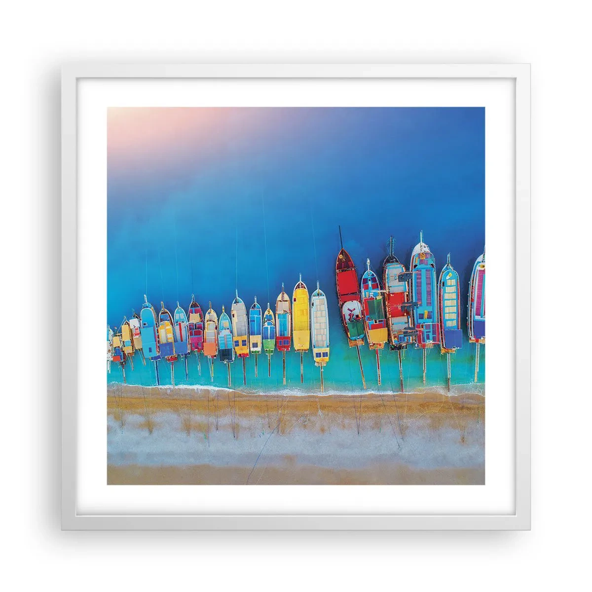 Poster in einem weißen Rahmen - Aus der Vogelperspektive - 50x50 cm