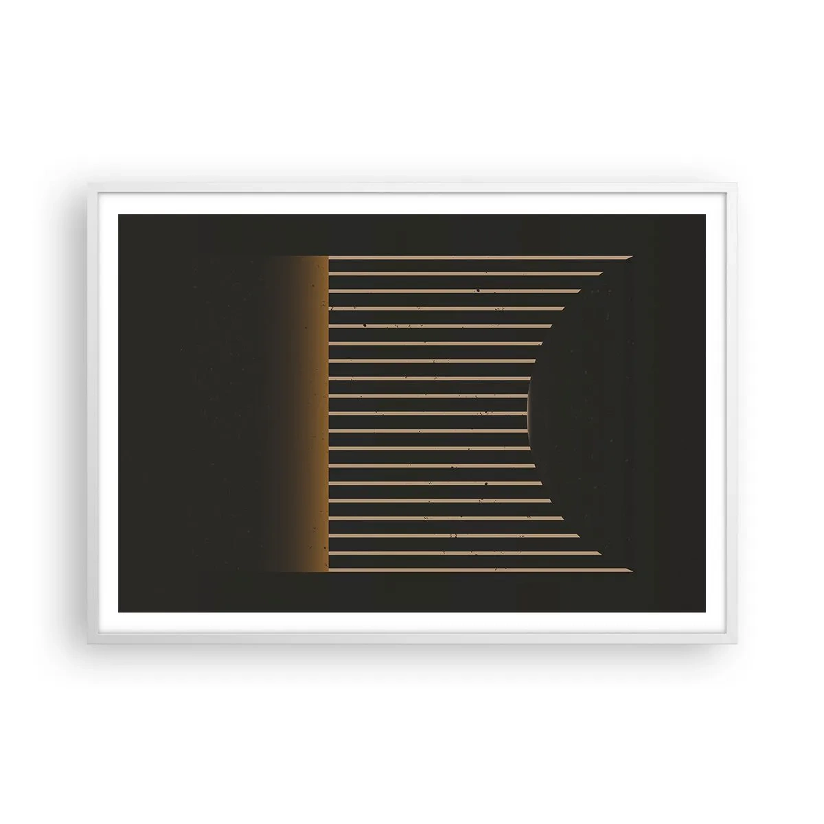 Poster in einem weißen Rahmen - Die Dunkelheit erkunden - 100x70 cm