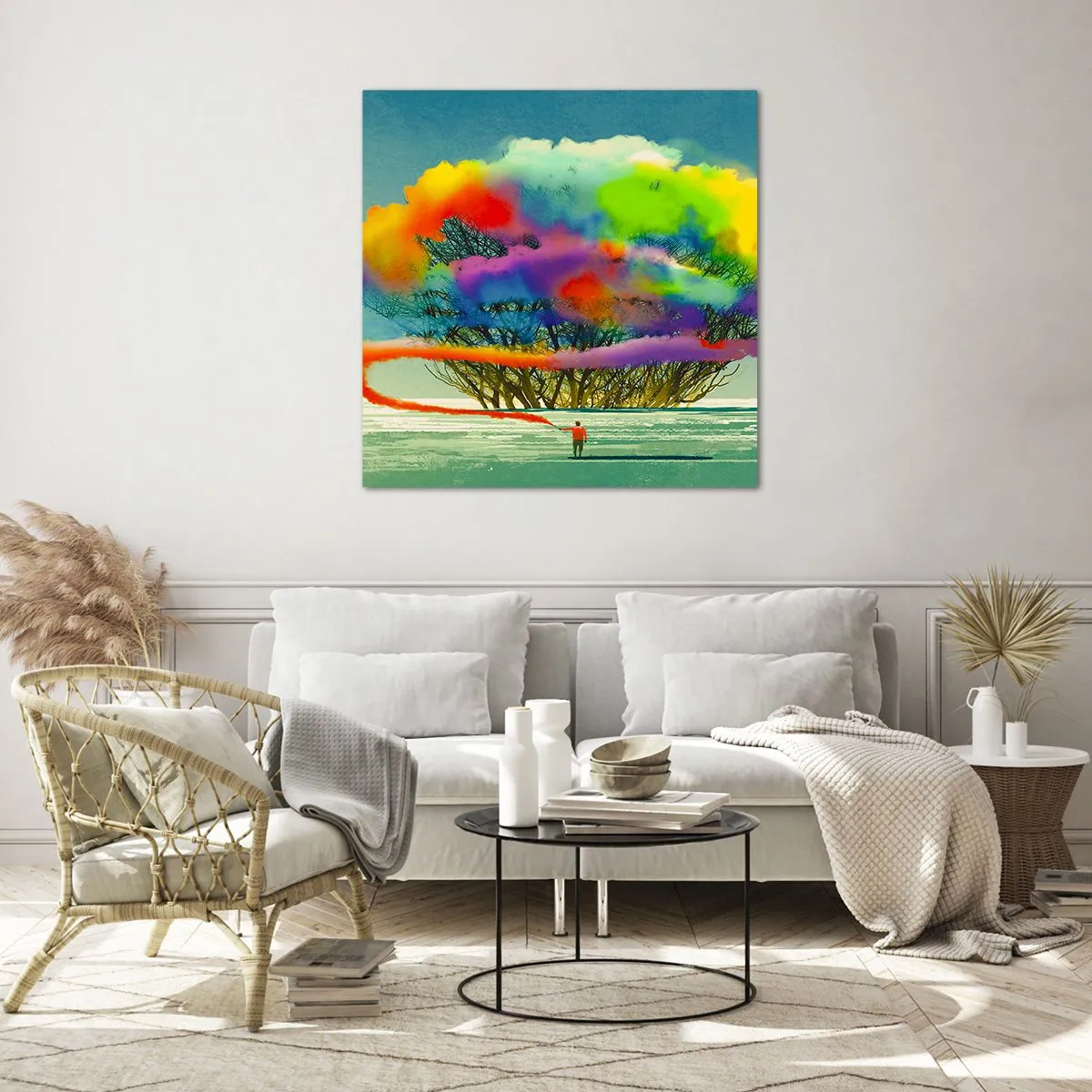Glasbild - Bild auf glas - Erwecke diese Welt zum Leben - 70x70 cm
