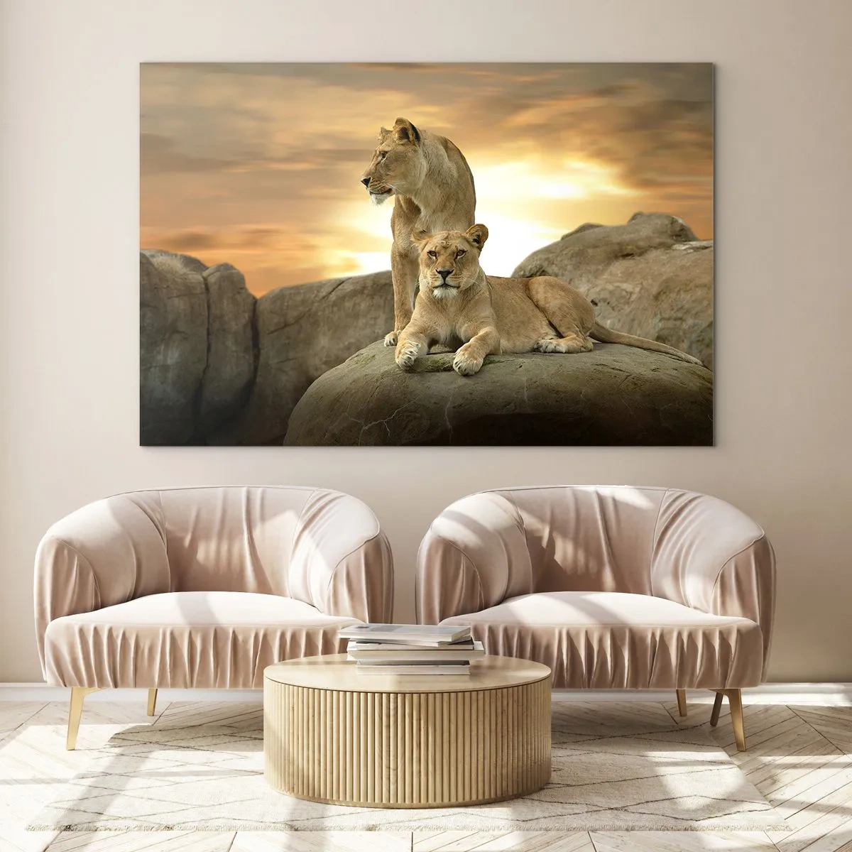 Glasbild - Bild auf glas - Königliche Majestät - 120x80cm - Königliche Majestät - Moderne Wanddekoration für Wohnzimmer und Schlafzimmer ARTTOR