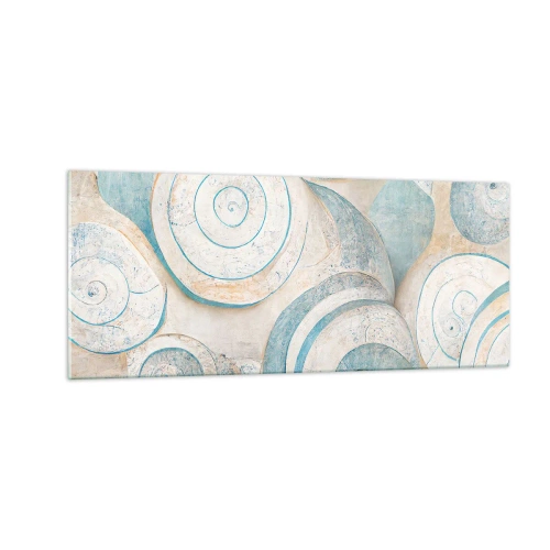 Glasbild - Bild auf glas - Was verbirgt sich in der Muschel? - 100x40 cm