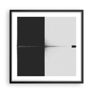 Poster in einem schwarzem Rahmen - Direkt zum Ziel - 50x50 cm