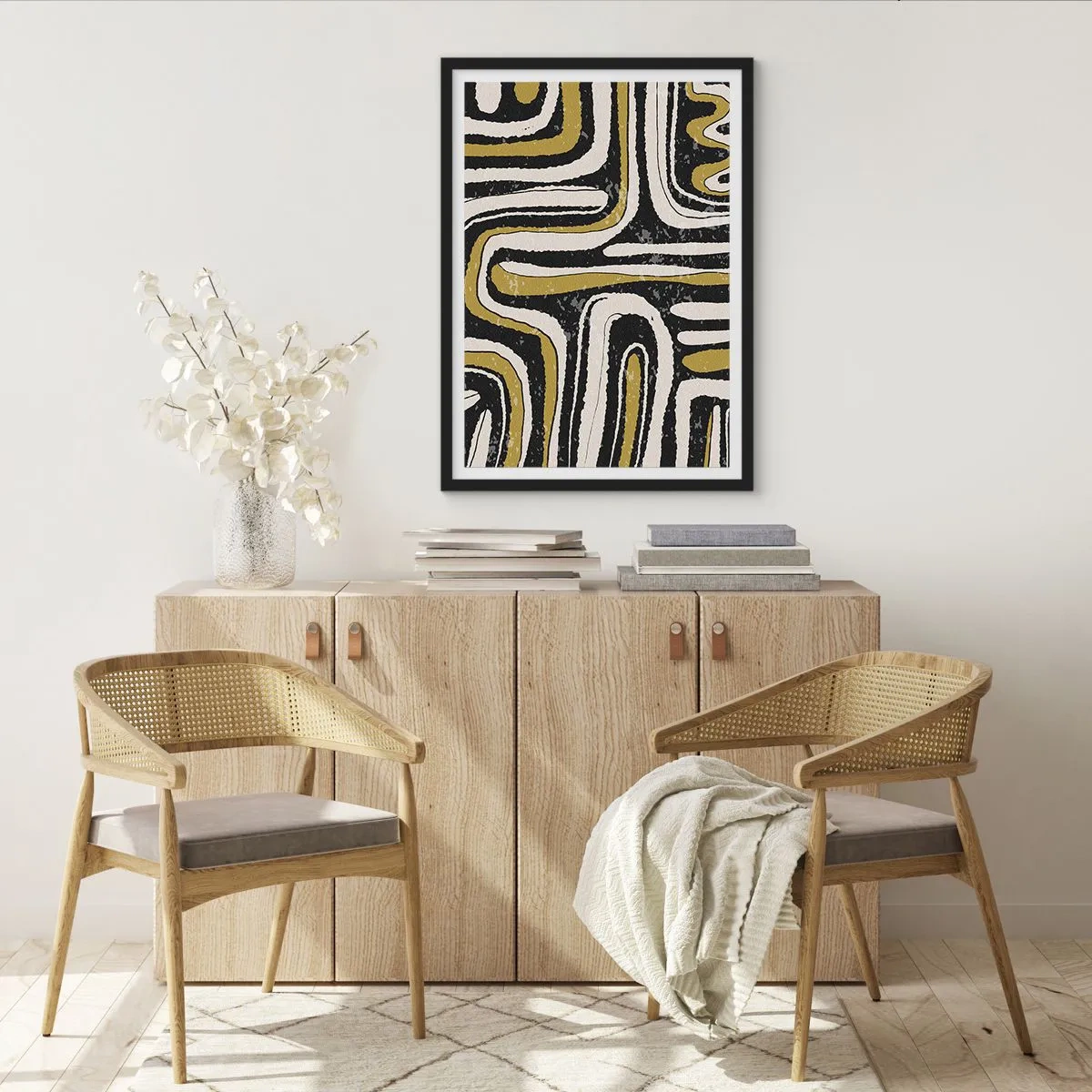 Poster in einem schwarzem Rahmen - Komposition: Straßen und Gassen - 40x50 cm