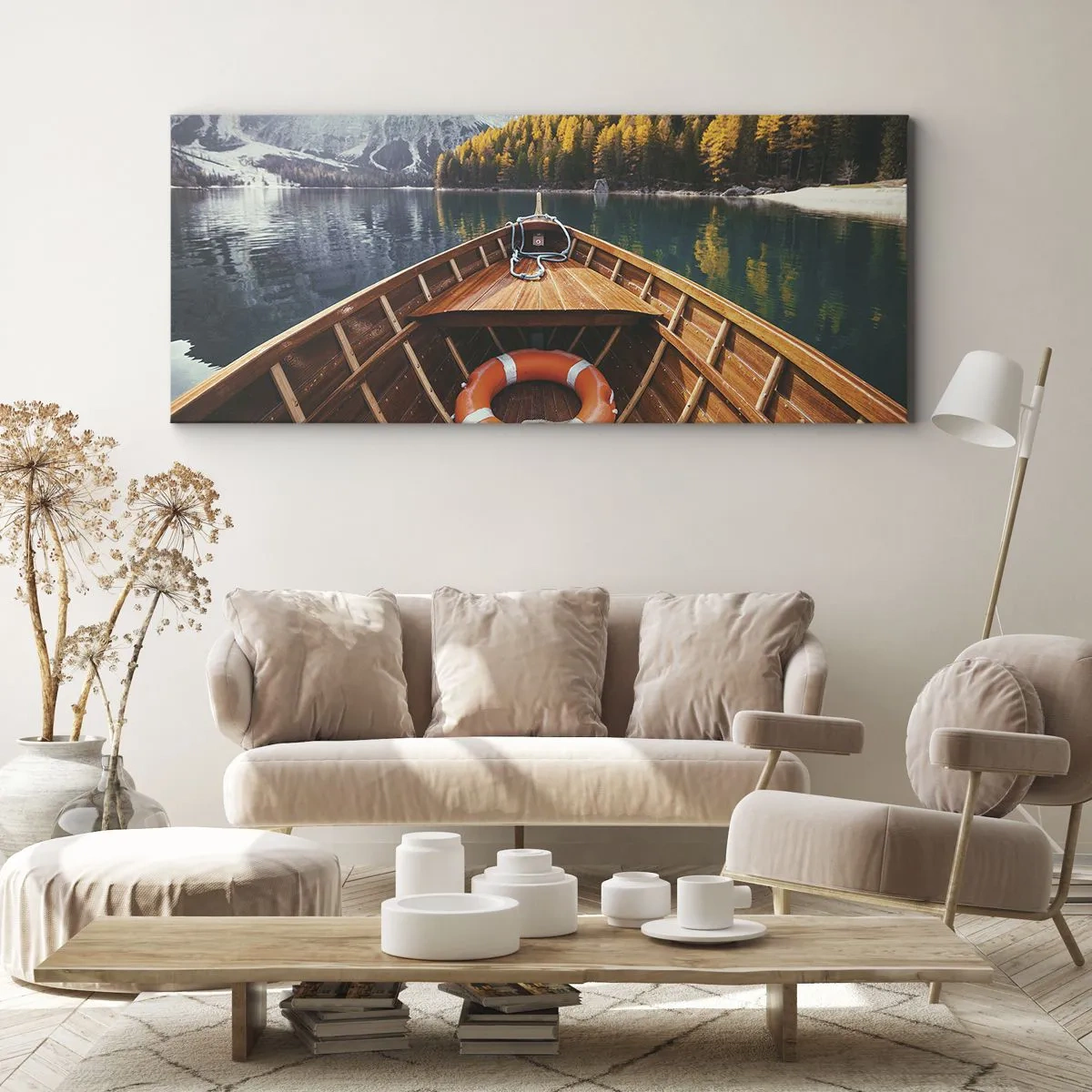 Bild auf Leinwand - Leinwandbild - Bergreise - 90x30 cm