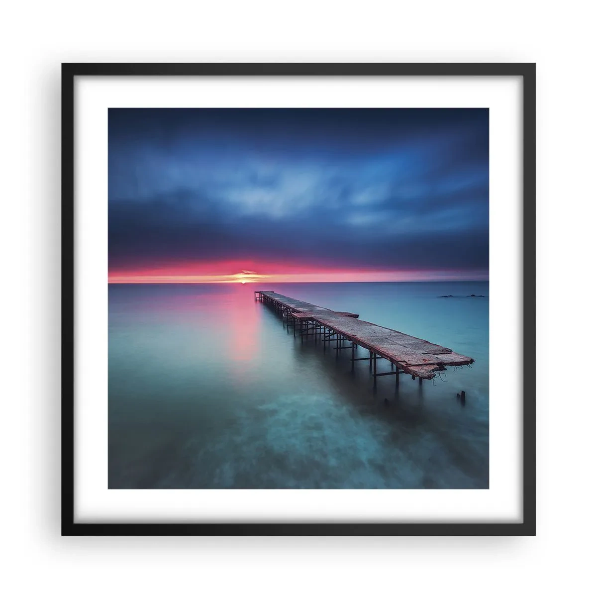 Poster in einem schwarzem Rahmen - Zwischen Himmel und Erde - 50x50 cm