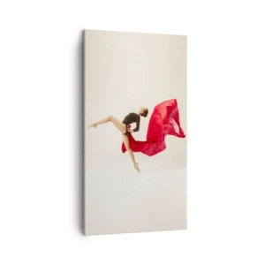 Bild auf Leinwand - Leinwandbild - Rot und Schwarz - 45x80 cm