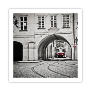 Poster - Durch das Stadtlabyrinth - 60x60 cm