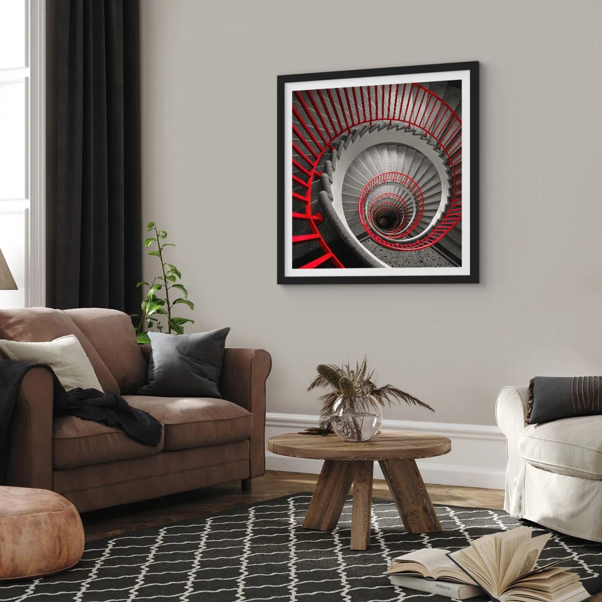 Poster in einem schwarzem Rahmen - Architekturspaß - 50x50 cm