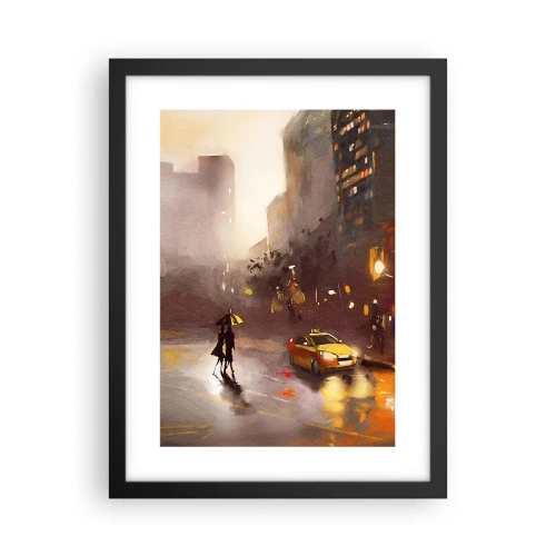 Poster in einem schwarzem Rahmen - Im Licht von New York - 30x40 cm