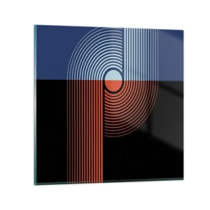 Glasbild - Bild auf glas - In einer geometrischen Umarmung - 30x30 cm