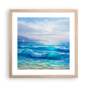 Poster in einem Rahmen aus heller Eiche - Es bringt Erleichterung - 40x40 cm