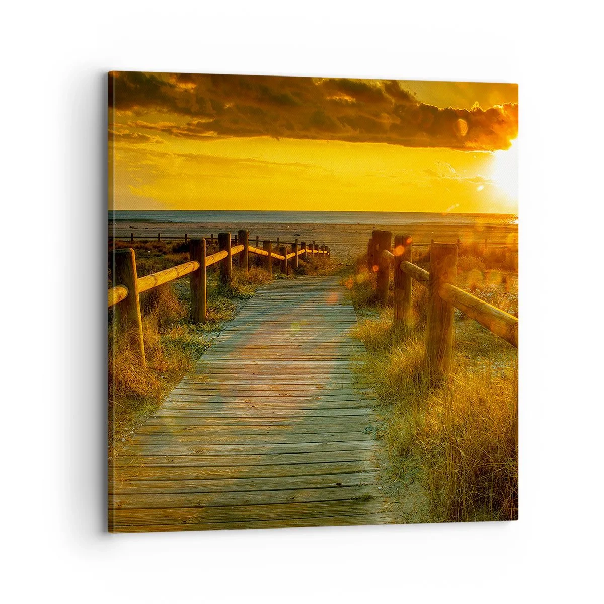 Bild auf Leinwand - Leinwandbild - In altem Gold gebadet - 70x70 cm