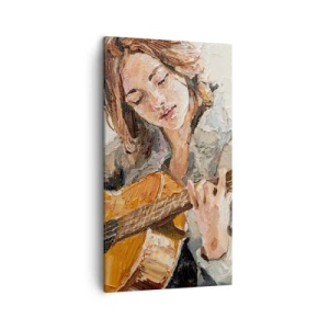 Bild auf Leinwand - Leinwandbild - Konzert für Gitarre und Mädchenherz - 45x80 cm