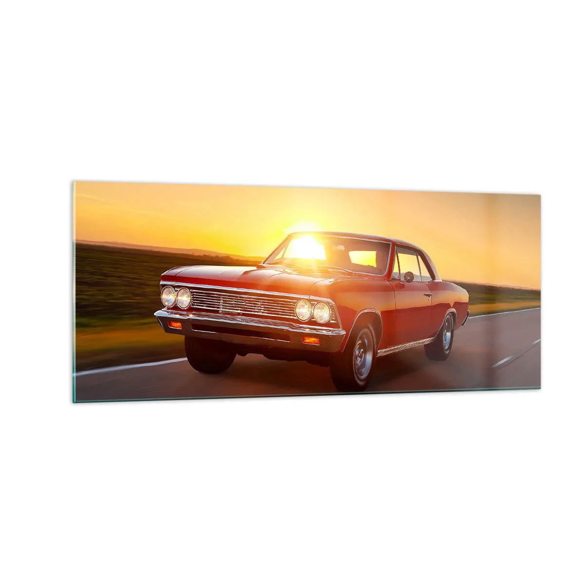 Glasbild - Bild auf glas - Begehren ist rot - 100x40 cm