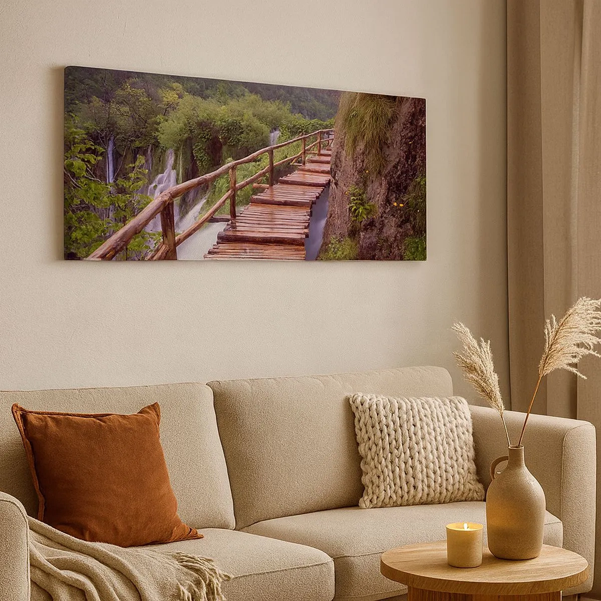 Bild auf Leinwand - Leinwandbild - Schönheit jenseits des Glaubens - 100x40 cm