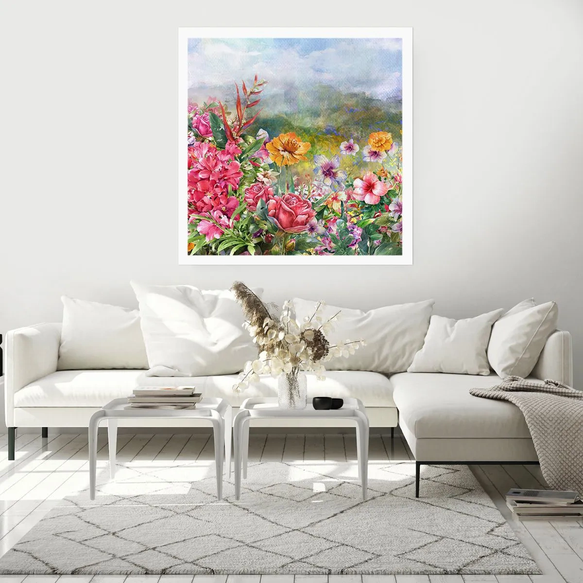 Poster - Ein Garten, der verrückt geworden ist - 30x30 cm