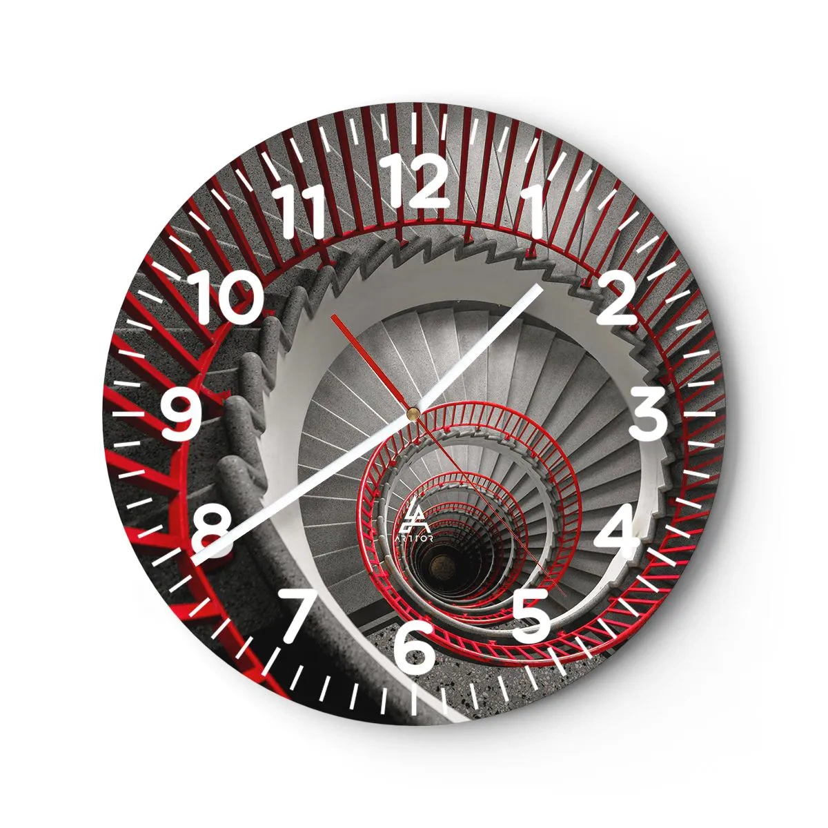 Wanduhr - Glasuhr - Architekturspaß - 30x30 cm
