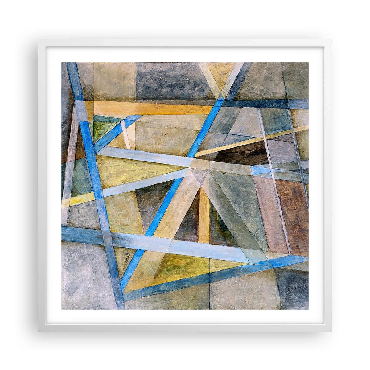 Poster in einem weißen Rahmen - Gerade oder diagonal? - 60x60 cm