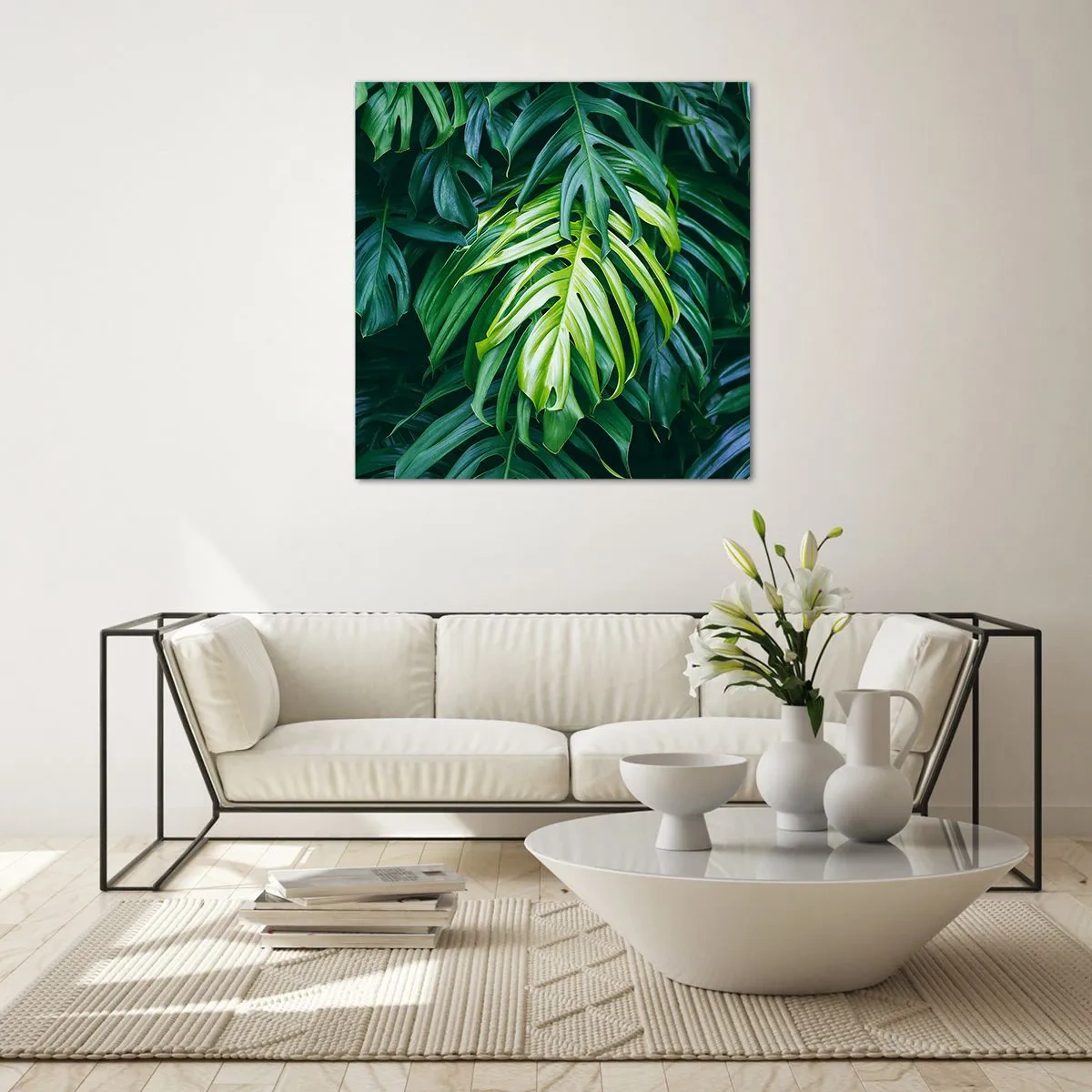 Glasbild - Bild auf glas - Tauchen Sie ein in die Frische - 60x60 cm